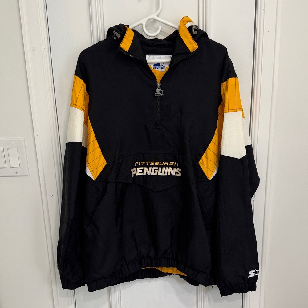 retro style Starter 1/2 zip Pittsburgh Penguins jacket